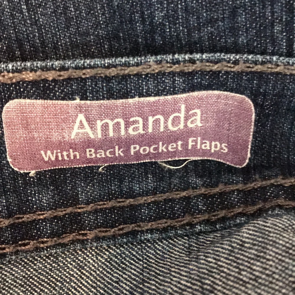 Gloria Vanderbilt jeans, blue, Amanda pocket flaps, size 8 average - Picture 5 of 6